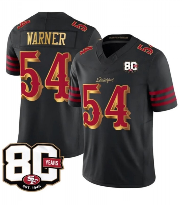 Men 2026 Nike San Francisco 49ers #54 Warner black Limited NFL Jersey 0822001 